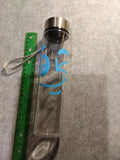 9" Acrylic Water Bottle with customizable design -winking smile
