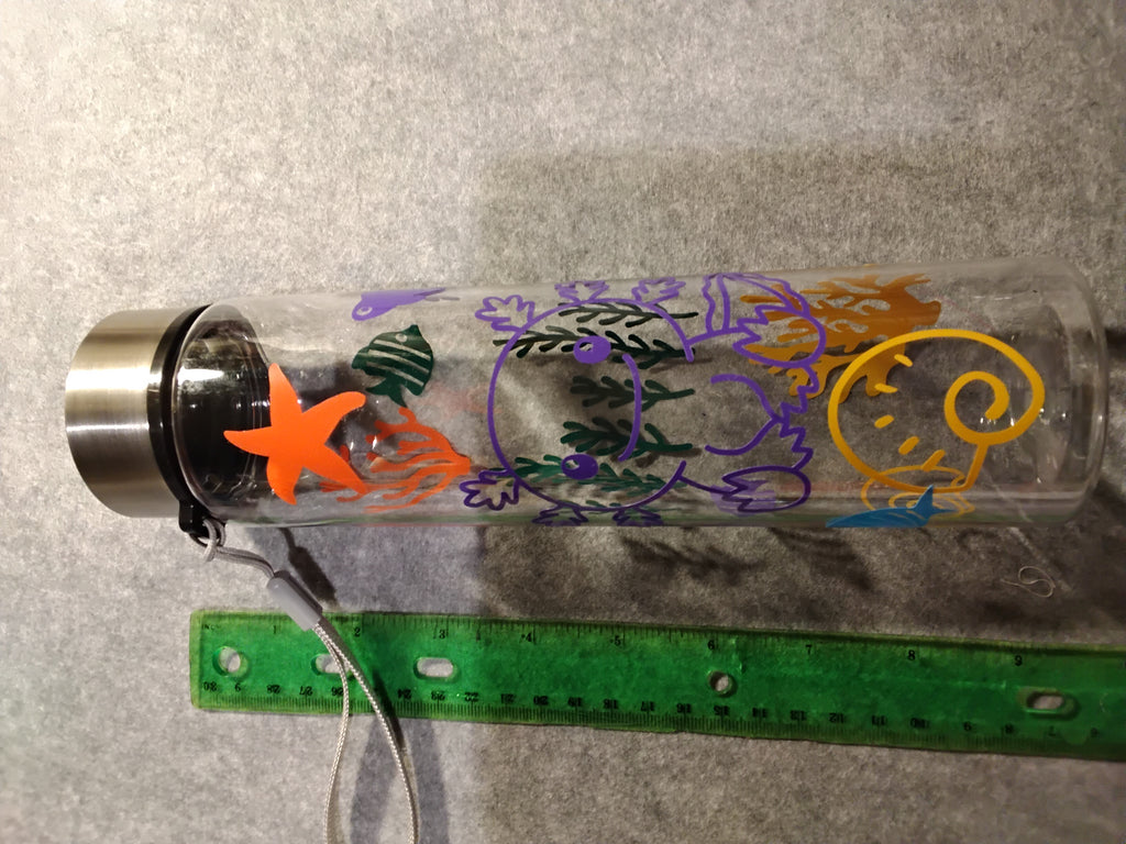 9" Acrylic Water bottle with customizable design - axeloti