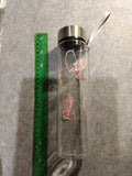 9" Acrylic Water bottle with customizable design - heart