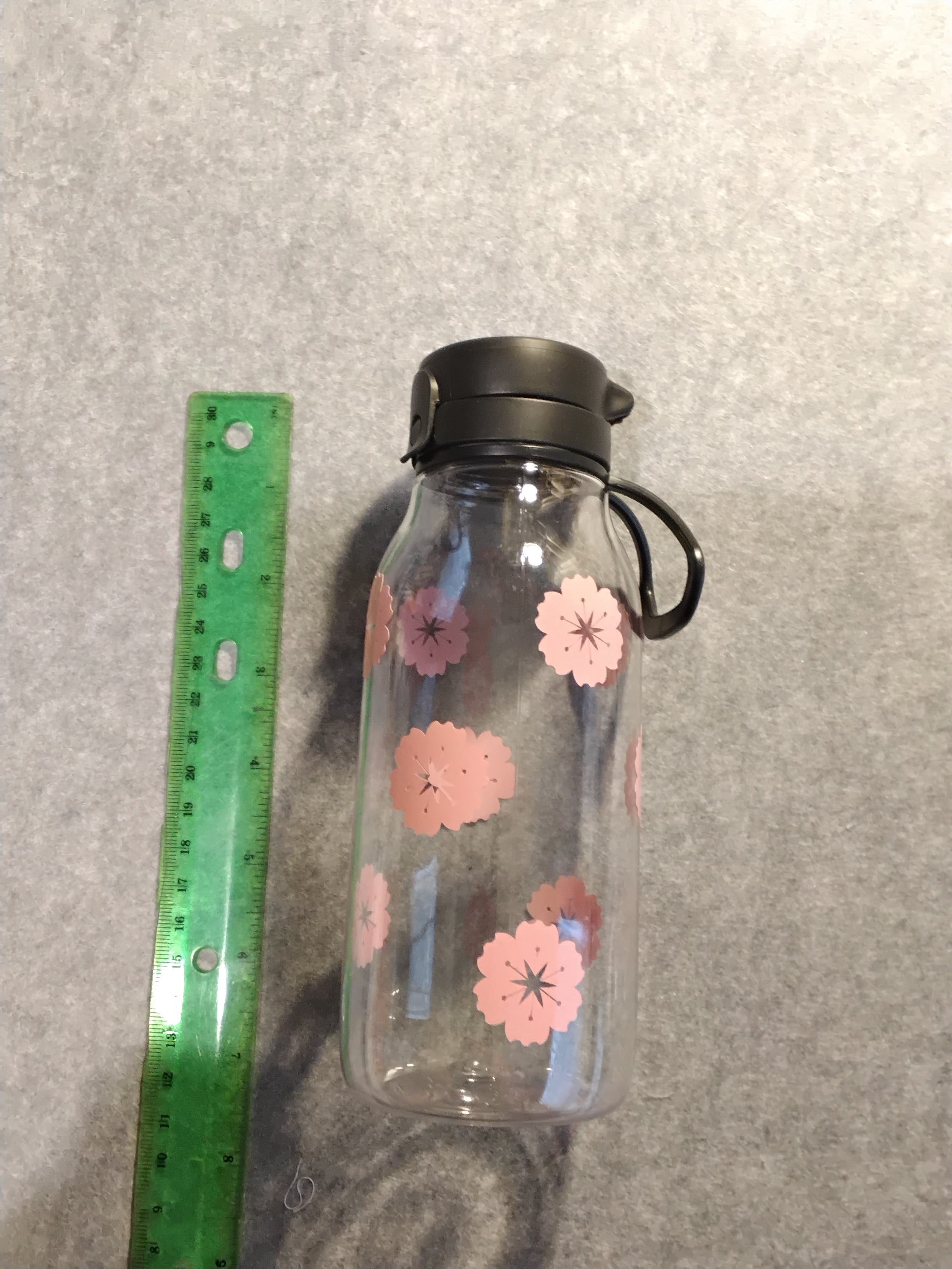 16 ounce  Acylic Water Bottle with customizable design - flower