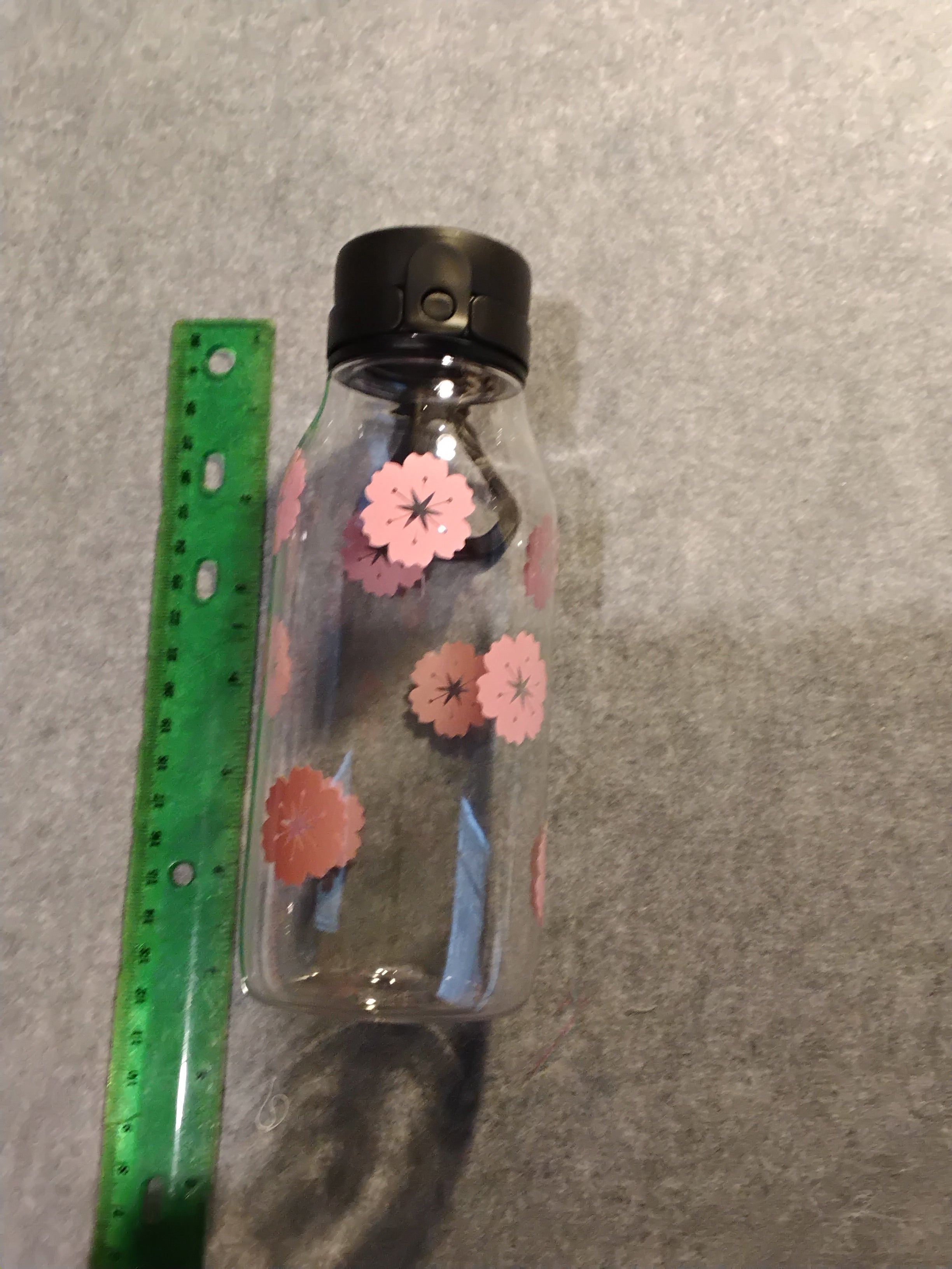 16 ounce  Acylic Water Bottle with customizable design - flower