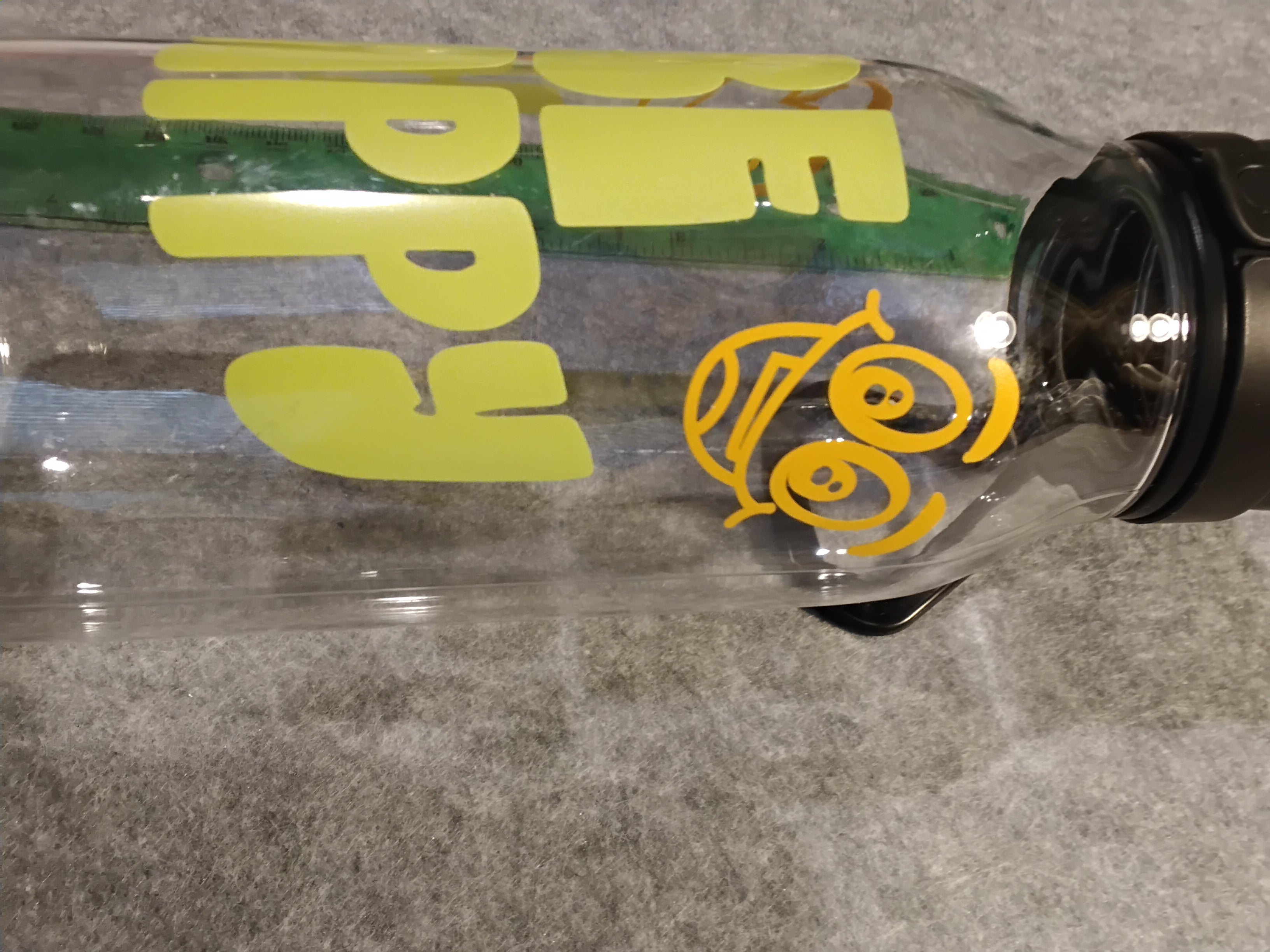 16 oz Acrylic Water Bottle with customizable design - Be Happy