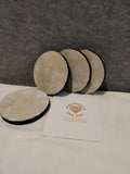 Yellow/White designDrink Coaster/Car Coaster