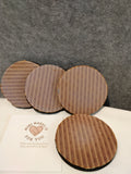 Brown/Tan Stripe Drink Coaster/Car Coaster