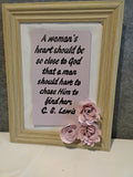 Art Work - Framed Inspirational Saying with paperflowers