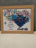 Framed Butterfly Picture with inspirational saying