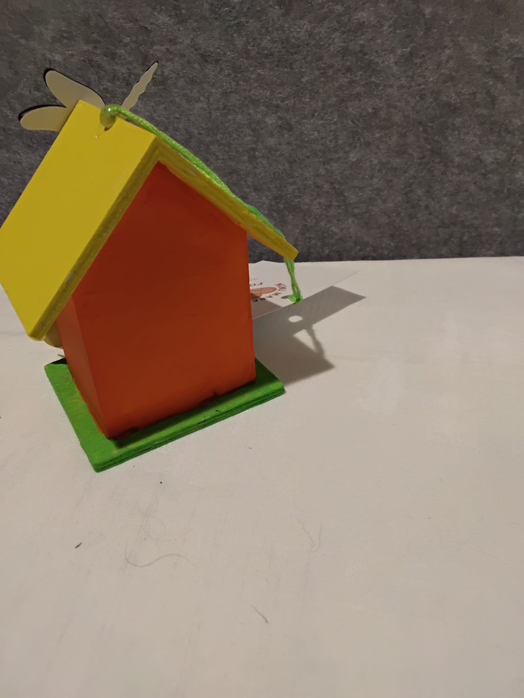 Minature Bird House - Orange/Yellow