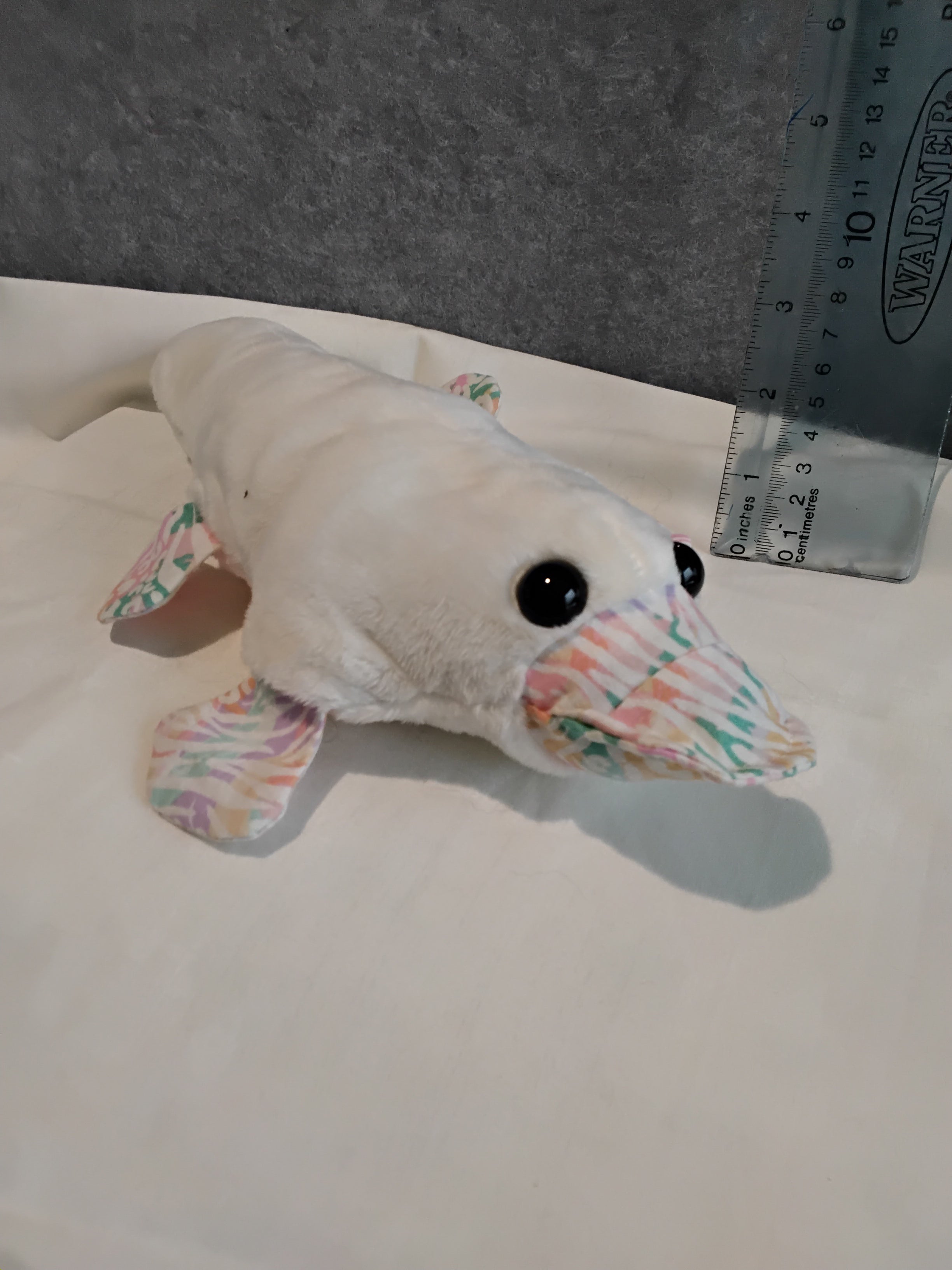 13" Plush Platypus- white