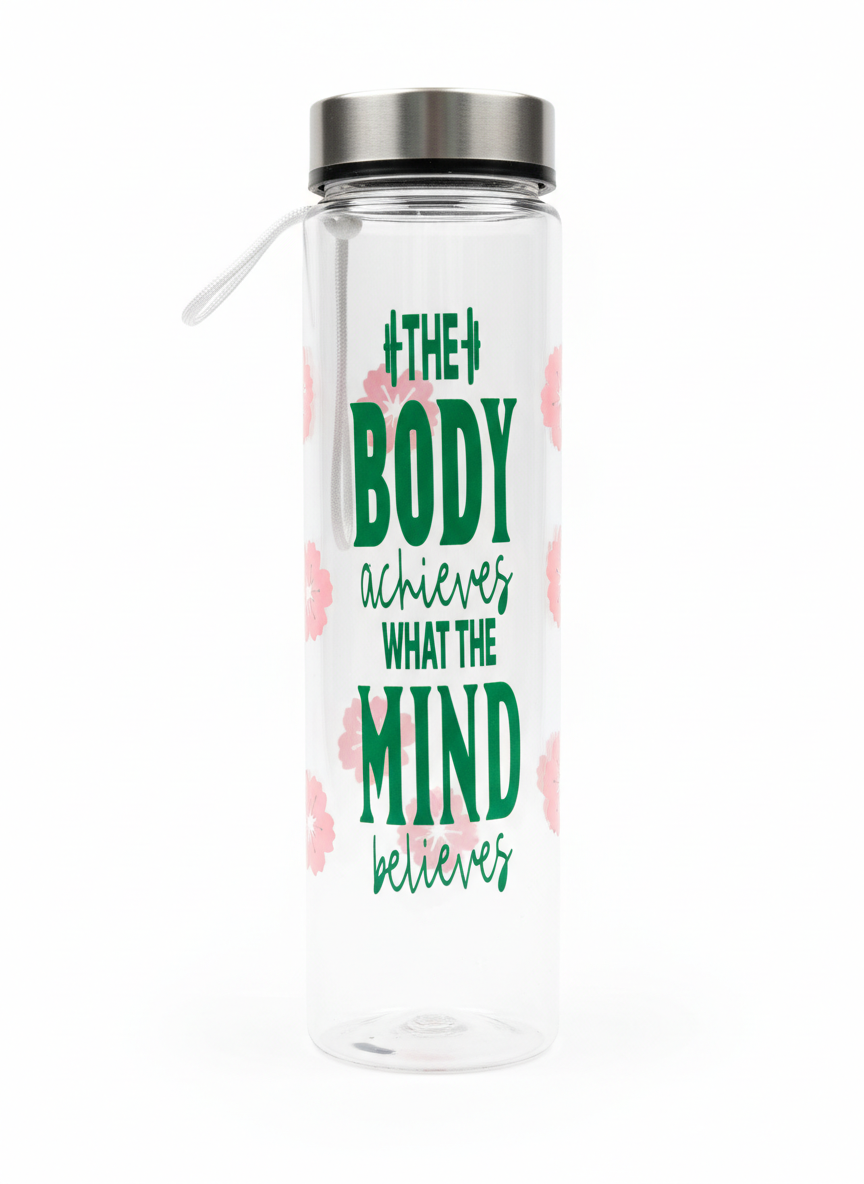 9 Inch custom vinyl acrylic water bottle, now available at Mimi Makes It For You online store.